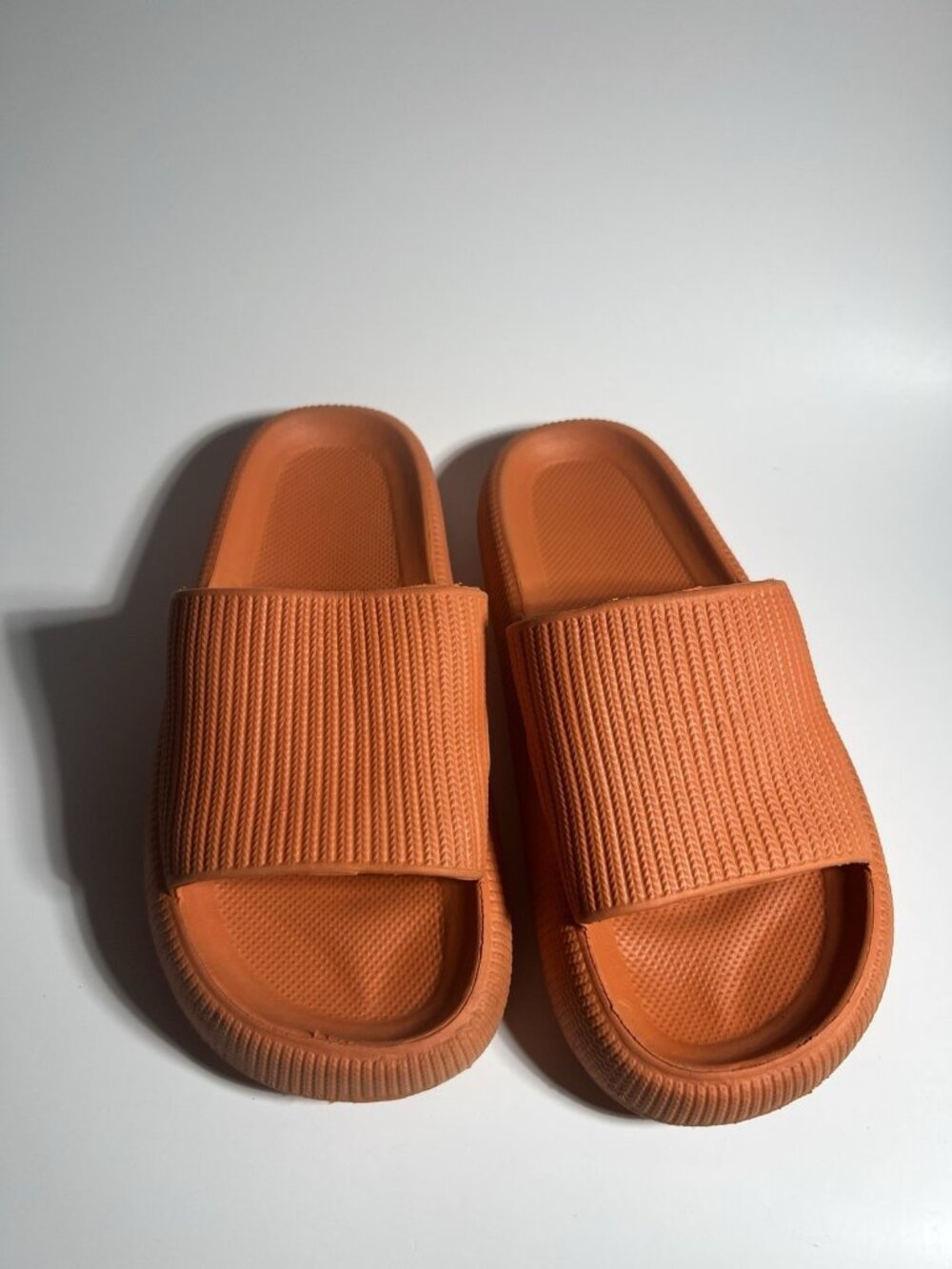 Orange Lightweight Rubber Slide Sandals Women’s EU 38/39 Comfort Slip-On - Picture 9 of 9